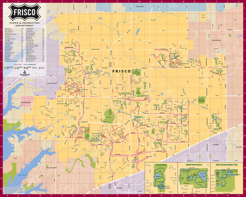 Frisco Parks & Recreation System Map