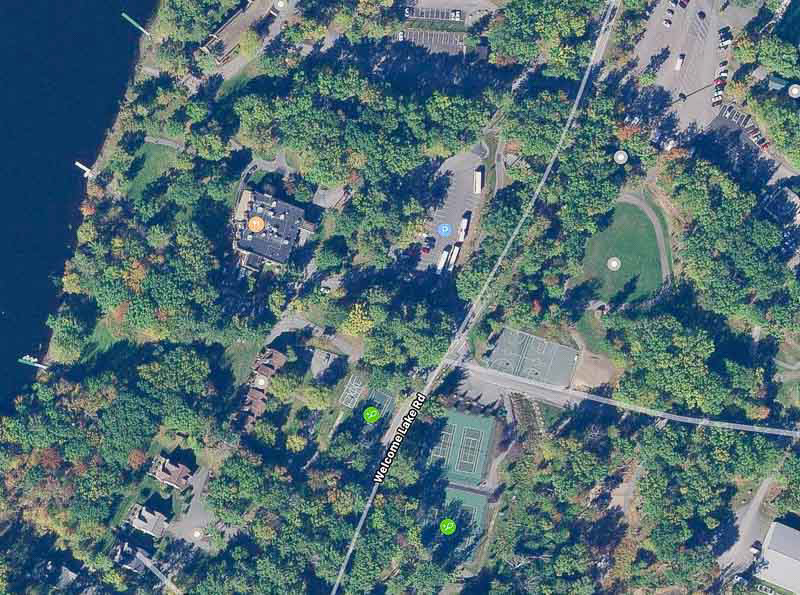 Satellite image of Woodloch Pines area